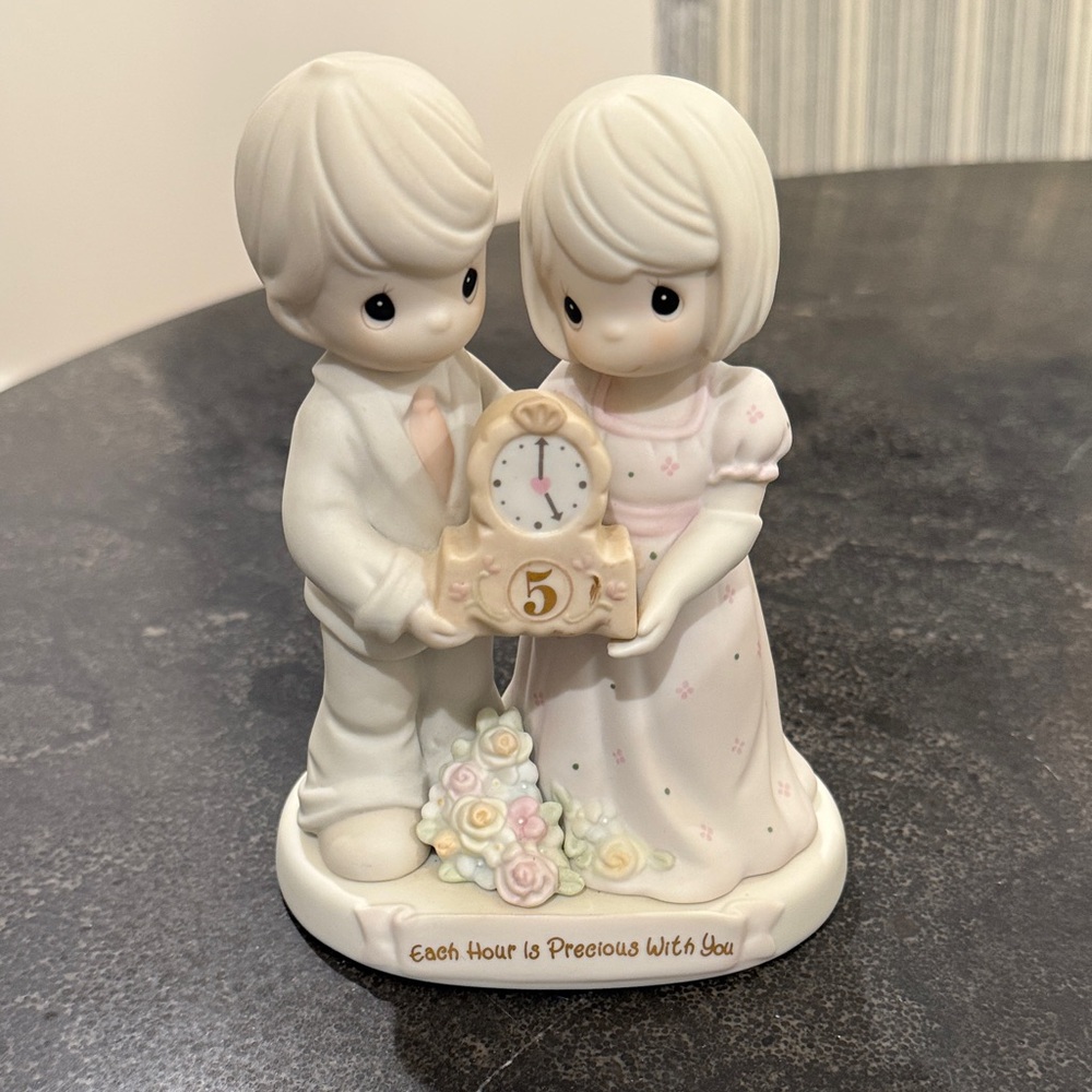 Precious Moments White and Pink Figurine - To Have and To Hold